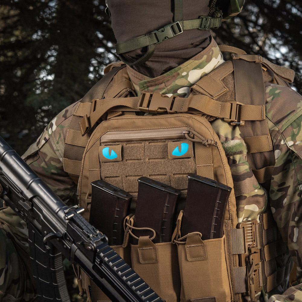 M-Tac patch Tiger Eyes Laser Cut (par) Ranger Green/Blue/GID