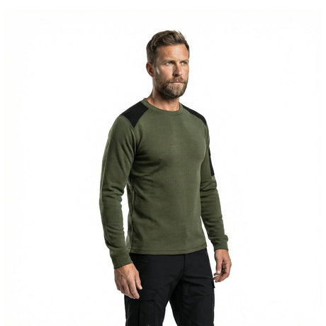 Marselis - Merino Crew Neck Trøje // Olivengrøn-2-XtraGrej