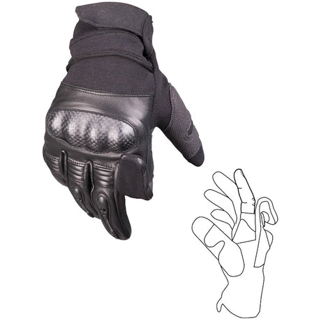 Mil-Tec - Tactical Gen II Handsker i læder // Sort-2-XtraGrej