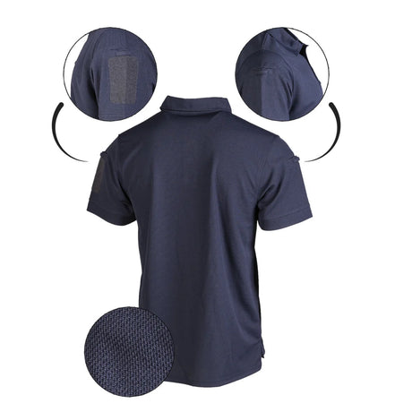 Mil-Tec - Tactical Quickdry Herre Polo T-shirt // Mørkeblå-2-XtraGrej