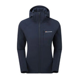 Montane - Krypton Dame Softshell Hoodie // Eclipse Blue-1-XtraGrej