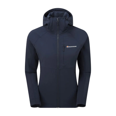Montane - Krypton Dame Softshell Hoodie // Eclipse Blue-1-XtraGrej