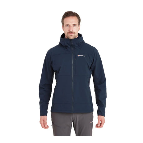 Montane - Krypton Herre Softshell Hoodie // Eclipse Blue-2-XtraGrej