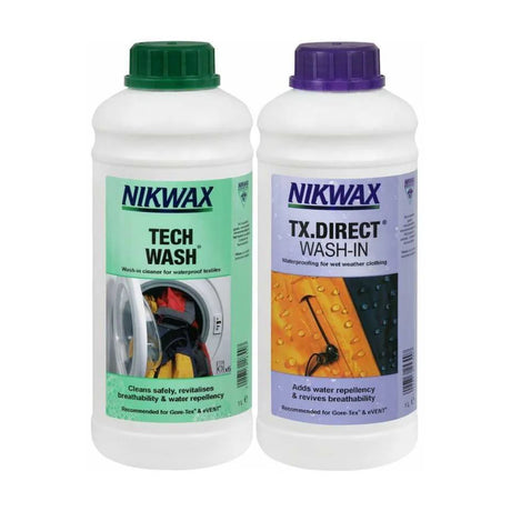 Nikwax - Twinpack Tech Wash & TX.Direct Wash-In Imprægnering // 1L-1-XtraGrej