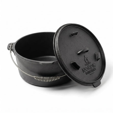 Nordic Bushcraft - 12L Dutch Oven Støbejernsgryde-2-XtraGrej