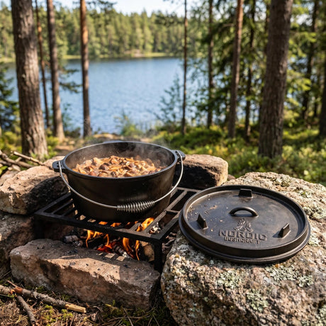 Nordic Bushcraft - 12L Dutch Oven Støbejernsgryde-4-XtraGrej