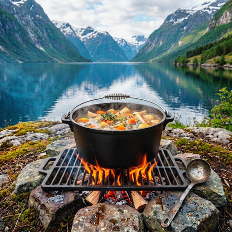 Nordic Bushcraft - 16L Dutch Oven Støbejernsgryde-3-XtraGrej