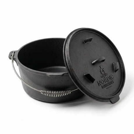 Nordic Bushcraft - 6L Dutch Oven Støbejernsgryde-2-XtraGrej