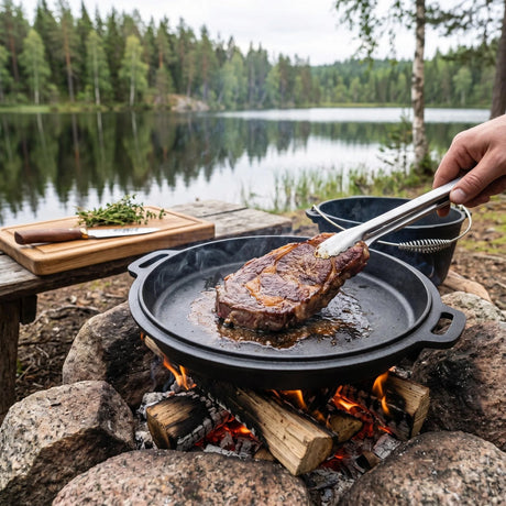 Nordic Bushcraft - 9L Dutch Oven Støbejernsgryde-4-XtraGrej
