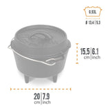 Petromax - Dutch Oven ft1 Støbejernsgryde (1L)-3-XtraGrej