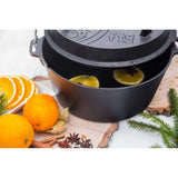 Petromax - Dutch Oven ft6 Fladbundet Støbejernsgryde 5,5L-9-XtraGrej