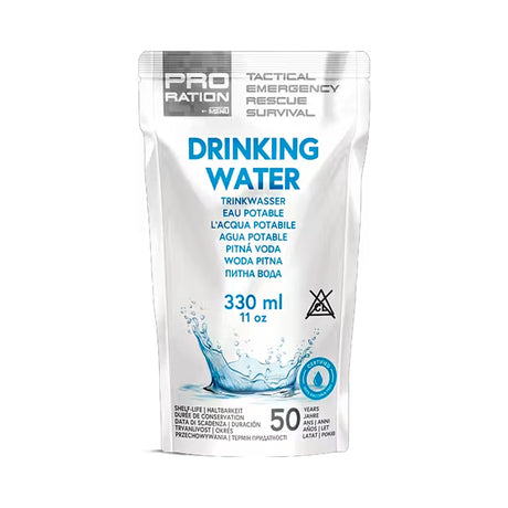 Pro Ration - Emergency Water Box, 47 x 330 ml (15,5 L), 50 års holdbarhed-2-XtraGrej