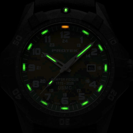 ProTek - PT1011SF USMC 250th Edition 42 mm Outdoor Ur // Sort-5-XtraGrej