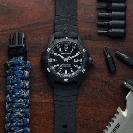 ProTek - PT1013 USMC 42 mm Outdoor Ur // Sort & Blå-10-XtraGrej