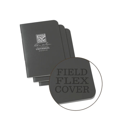 Rite In The Rain - Mini Stapled Notebook (3-pak) // Sort-1-XtraGrej