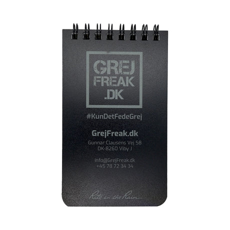 Rite In The Rain - Pocket Top Spiral m. GrejFreak.dk Logo 8 x 13 cm // Sort-1-XtraGrej