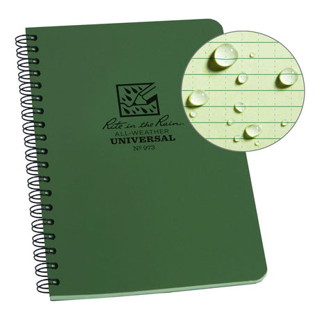 Rite in The Rain - Side Spiral Notebook 11,8 x 17,8 cm // Gul-2-XtraGrej