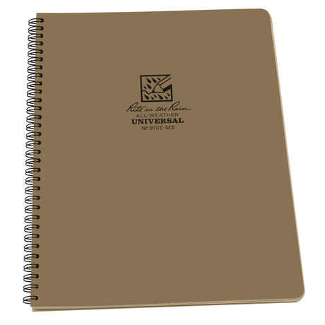 Rite in The Rain - Side Spiral Notebook 22 x 28 cm // Tan-1-XtraGrej