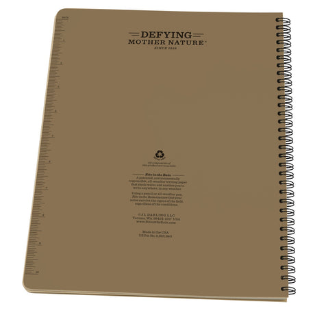 Rite in The Rain - Side Spiral Notebook 22 x 28 cm // Tan-2-XtraGrej