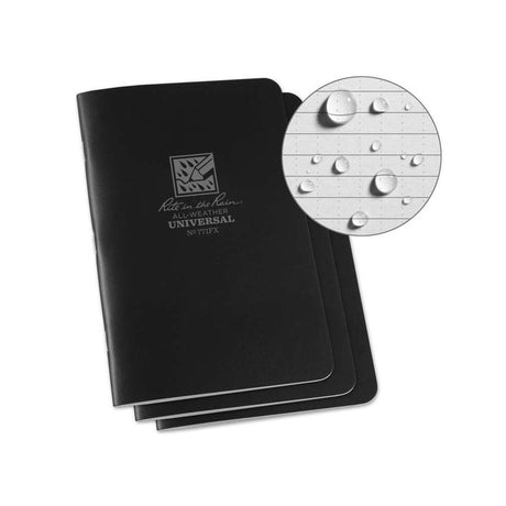 Rite In The Rain - Stapled Notebook (3-pak) // Sort-1-XtraGrej