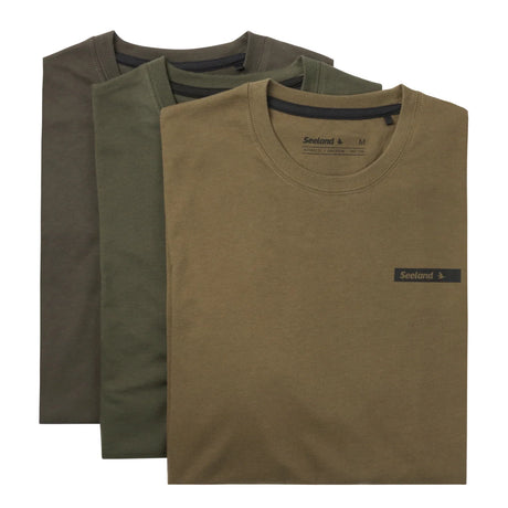 Seeland - 3-Pak T-shirt // Pine Green / Military Olive / Grape Leaf-1-XtraGrej