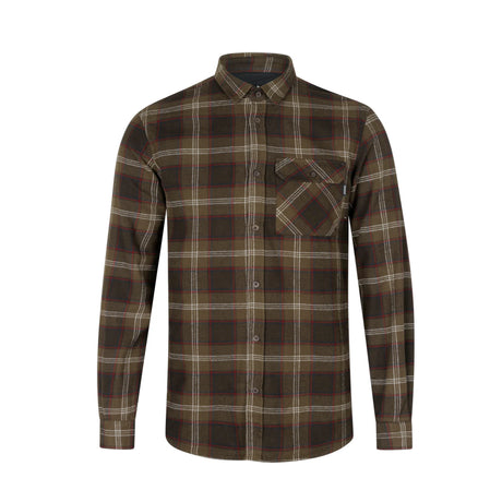 Seeland - Glen Flannel Skjorte // Pine Green Check-1-XtraGrej