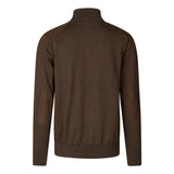 Seeland - Pine Half Zip Sweater // Dark Brown-2-XtraGrej