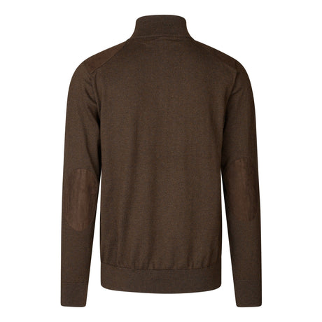 Seeland - Pine Half Zip Sweater // Dark Brown-2-XtraGrej