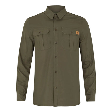 Seeland - Selous L/S Cargo Skjorte // Grape leaf-1-XtraGrej
