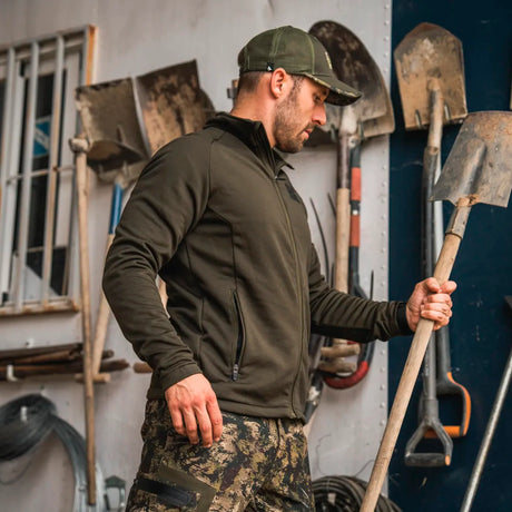 Seeland - Tidal Fleece Jakke // Pine green-8-XtraGrej