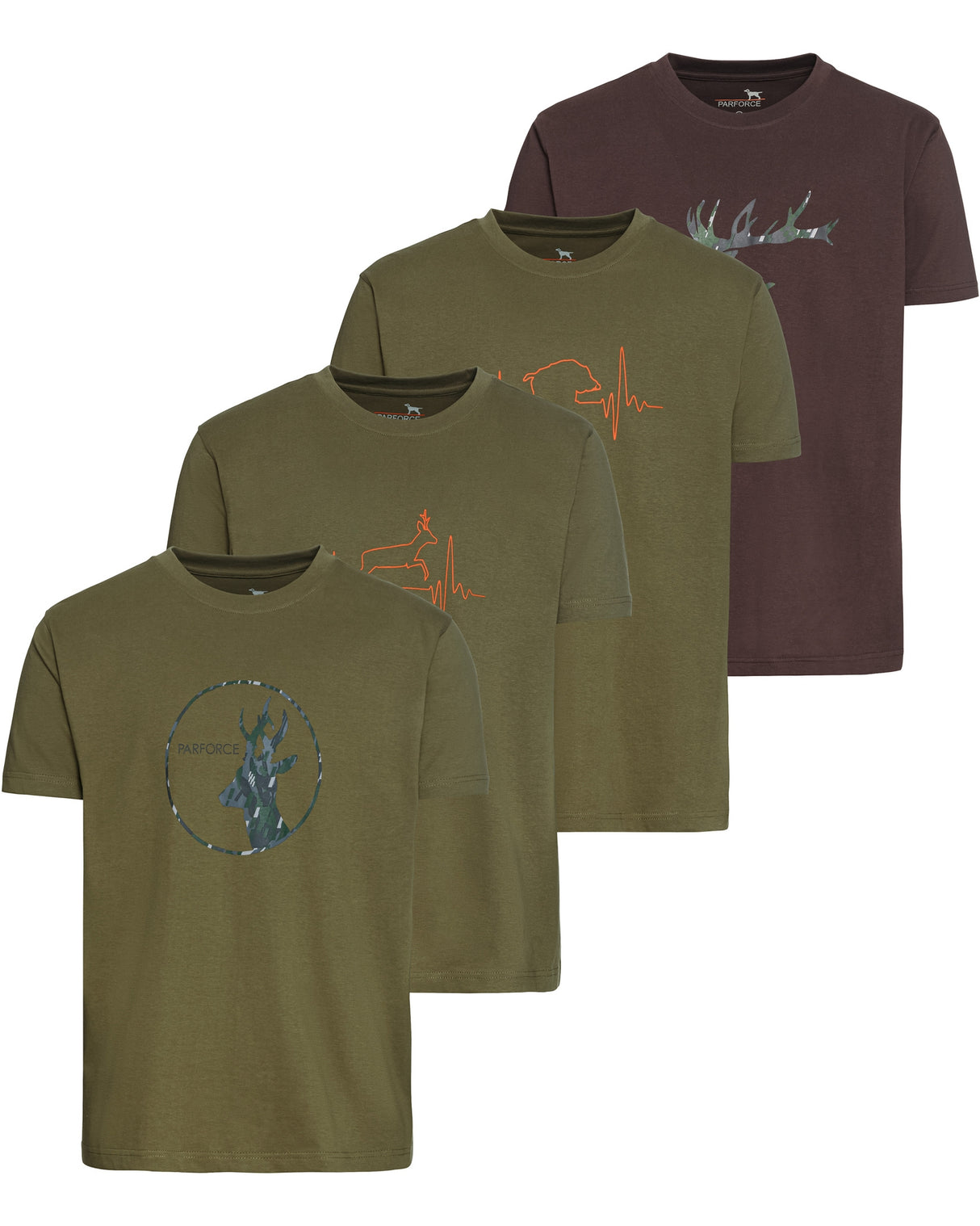 Parforce - T-shirts 4-pack med jakttryck