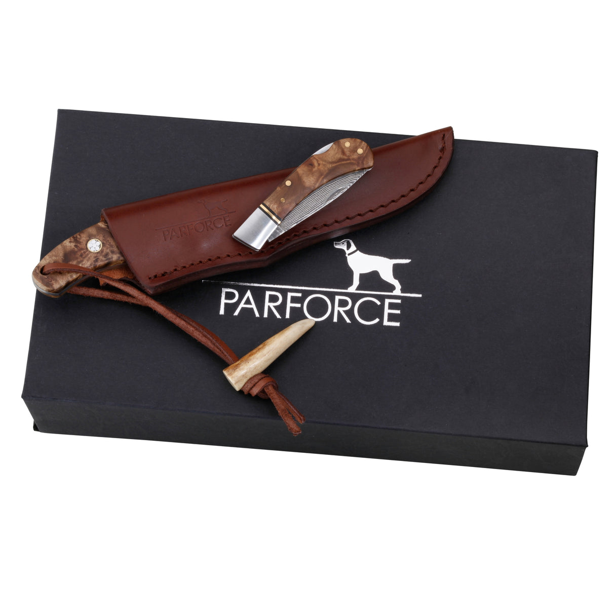 Parforce - Knivsæt i damaskusnøddetræ
