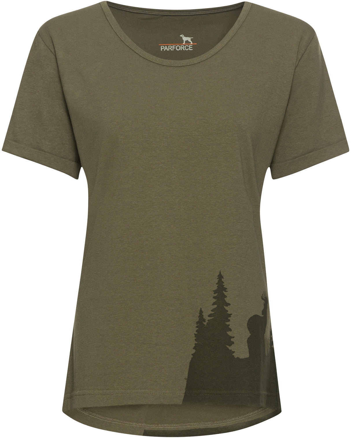 Parforce - T-shirt för damer med silhuett av kronhjort