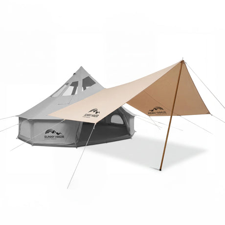 Sunny Hiker - Glamping Solsejl Bomuld (400 x 260 cm)-1-XtraGrej