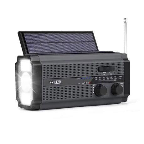 Sunny Hiker - Nødradio m. Powerbank 5.000 mAh (Kan bruge 3xAAA Batterier) // Sort-1-XtraGrej