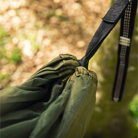 Sunny Hiker - Suspender Dobbelthængekøje m. Myggenet og Suspender-Straps // Grøn-10-XtraGrej