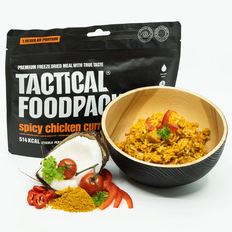 Tactical Foodpack - Krydret Kylling I Karry, 514 Kcal-2-XtraGrej