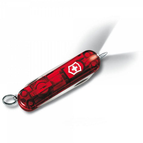 Victorinox - Signature Lite Schweizerkniv m. lygte 58mm Transparent-2-XtraGrej