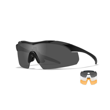Wiley X - VAPOR 2.5 Black Frame Solbrille // 3 Linser-1-XtraGrej