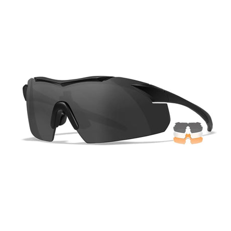 Wiley X - VAPOR COMM 2.5 Ballistiske Briller // Sort Stel - 3 Linser Grå/Klar/Orange-1-XtraGrej
